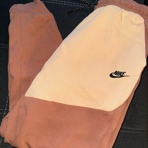 Nike Kids' Brown and Cream Joggers